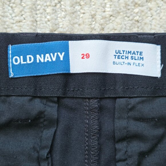 SOLD Old Navy Ultimate Tech Slim Built In Flex Chino Shorts Men's 29 Black Jack - Picture 7 of 14